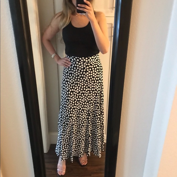 Zara Long Bias Cut Skirt Small - Picture 3 of 4